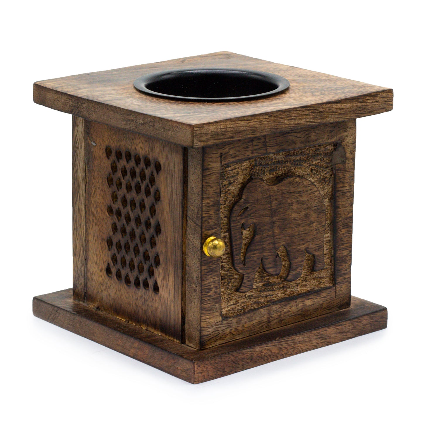 Mango Wood Oil Burner - Buddha