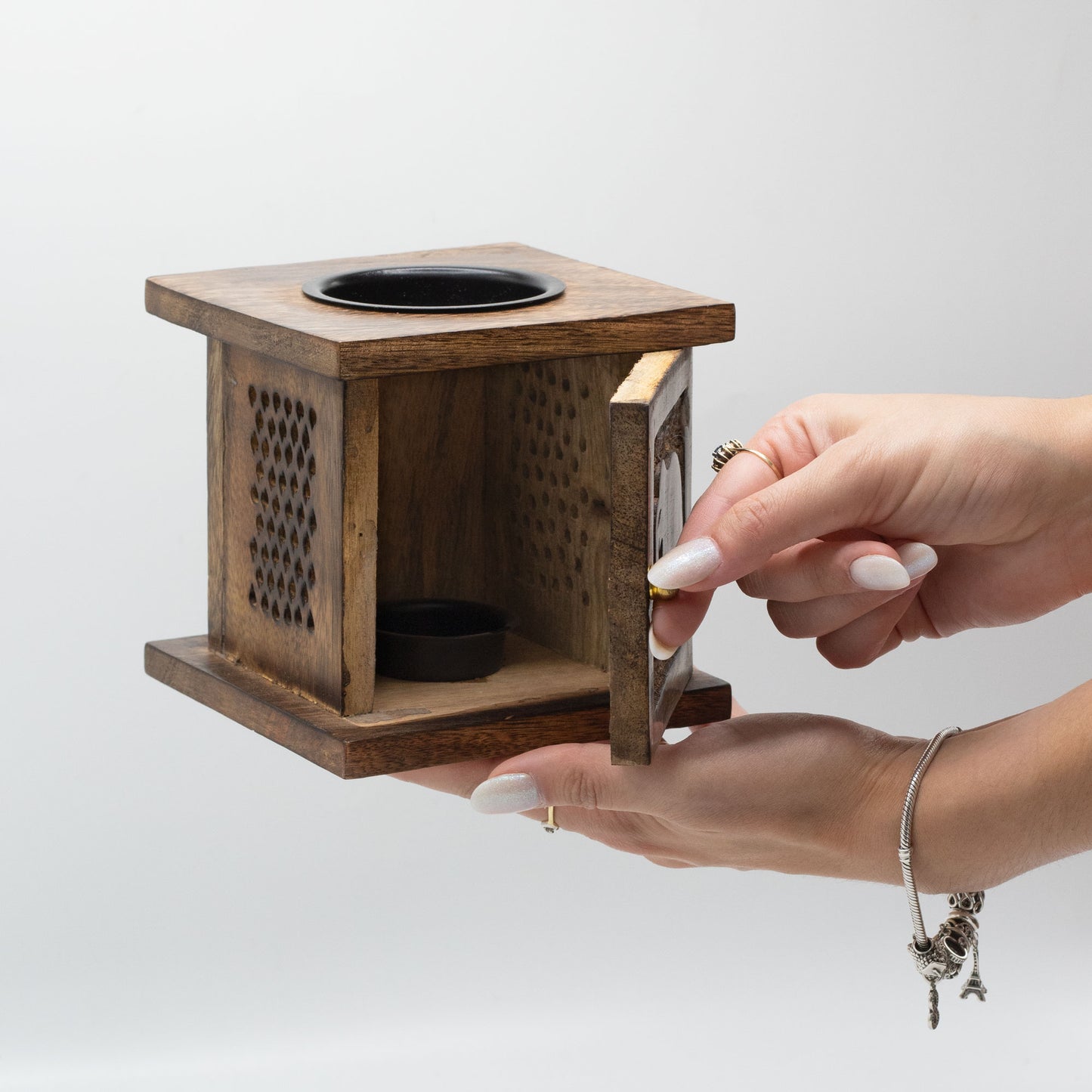 Mango Wood Oil Burner - Tree of Life