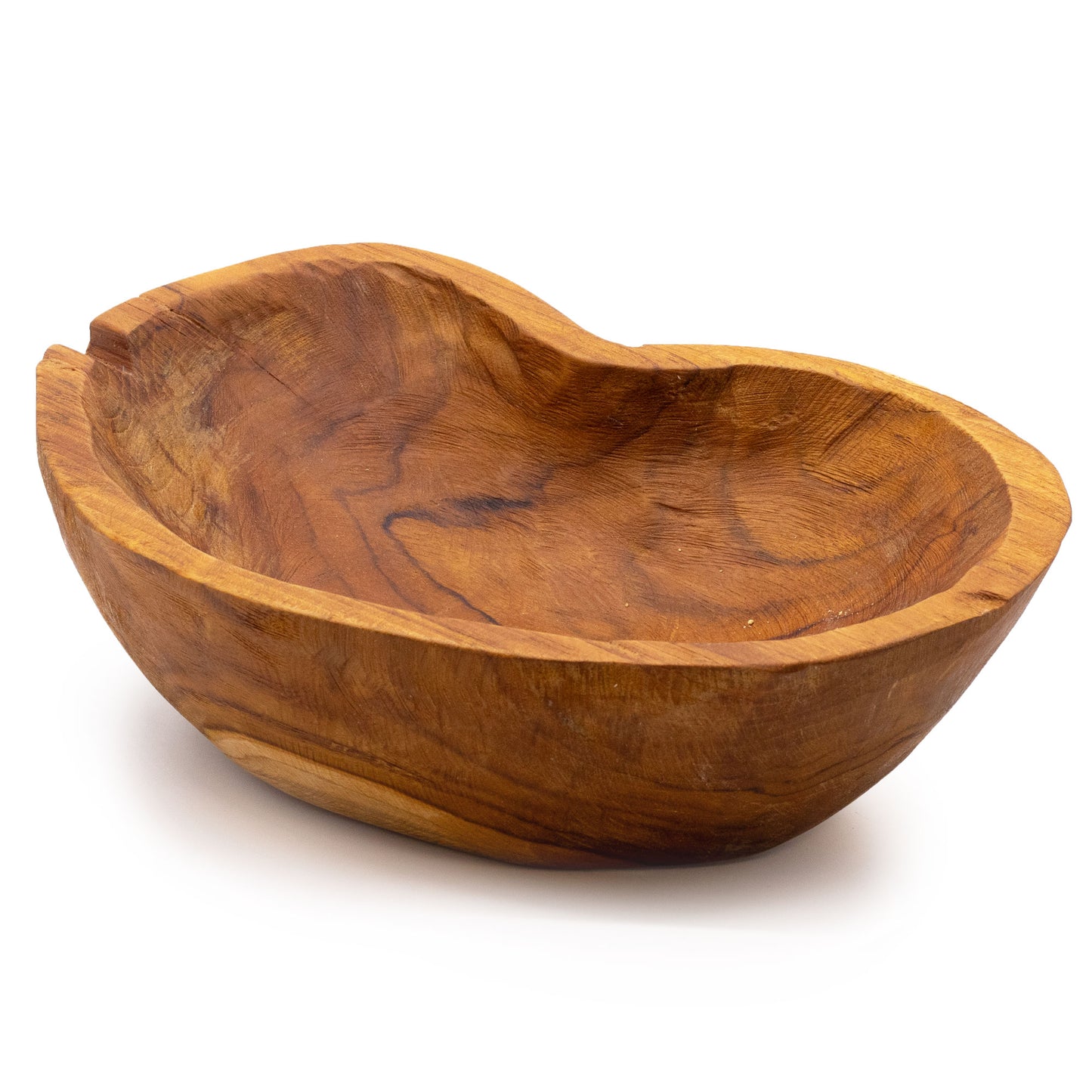 Natuurlijke Ruwe Vorm Teakhouten Kom - 31x22x8 cm
