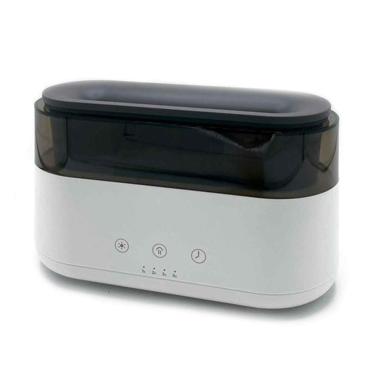 Modernder Aromadiffusor - LED-Uhr - USB-C - Flammeneffekt