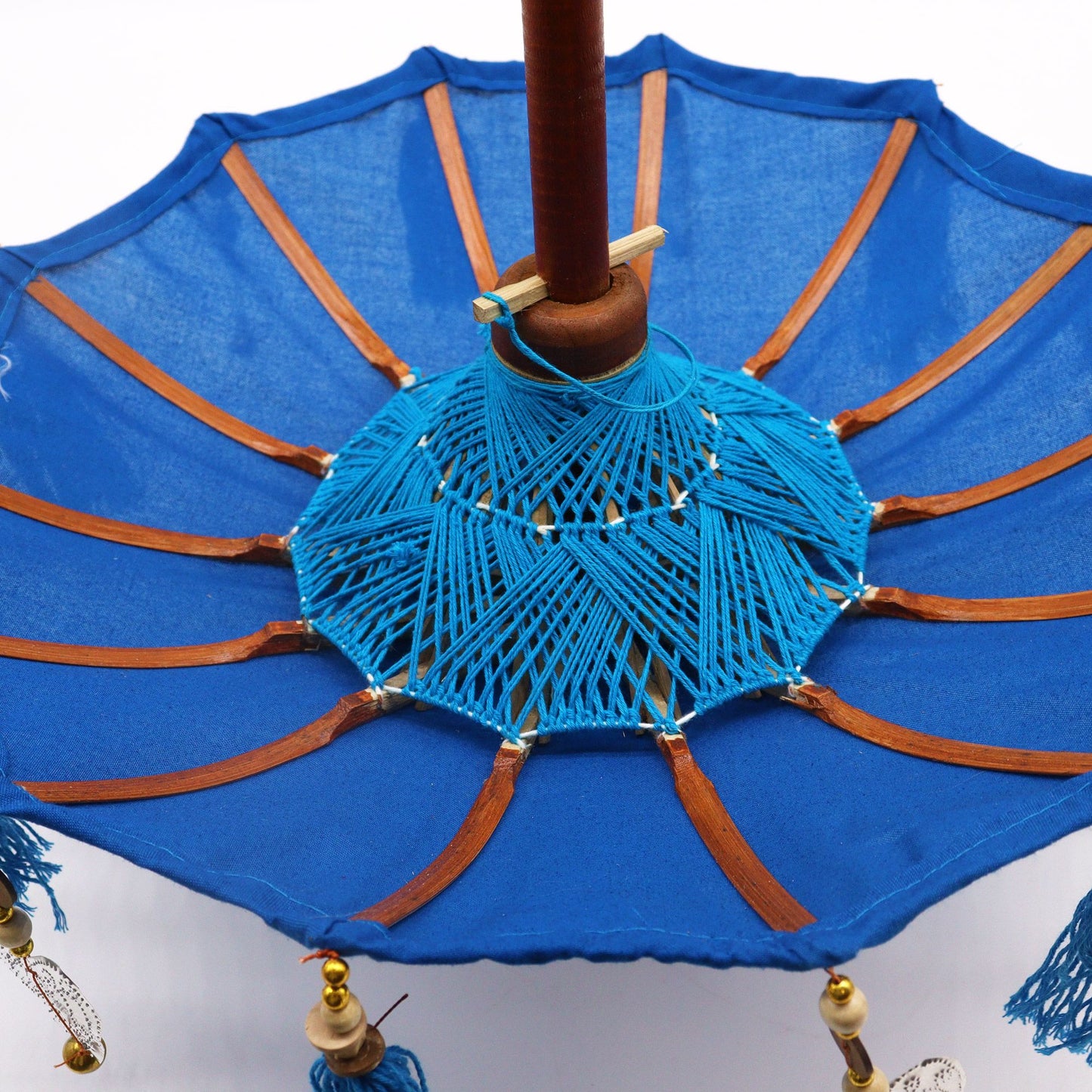 Blauwe Bali Tafelparasol