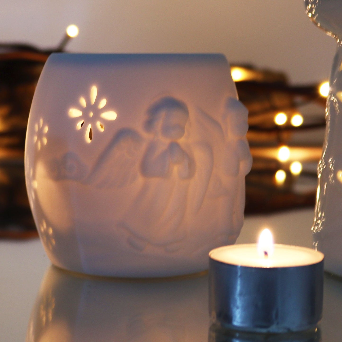 1X Cherubs Oil Burner - Assorted Design 4 Colours