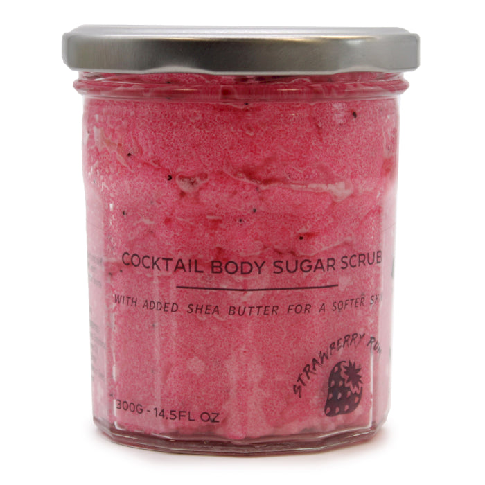 Geparfumeerde Suiker Lichaams Scrub - Aardbei Rum 300g