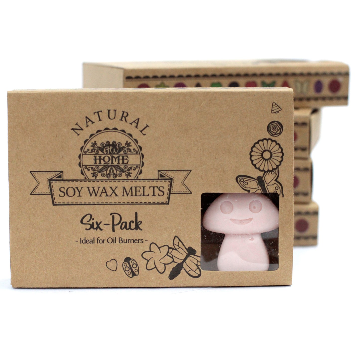 Cadeauset van 6 Wax Smeltjes - Donker Sandelhout
