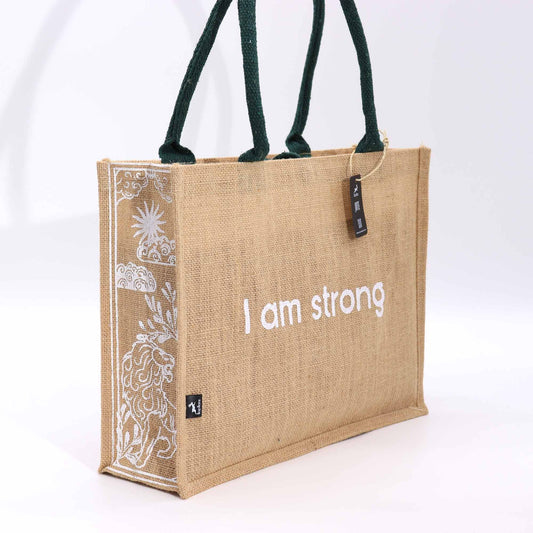 Hop Hare Jute Big Bag - Ich bin stark