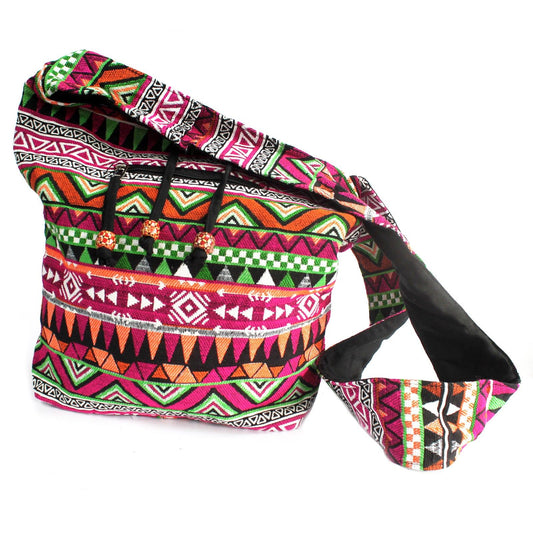 Jacquard-Tasche - Rosa Schüler-Rückseite