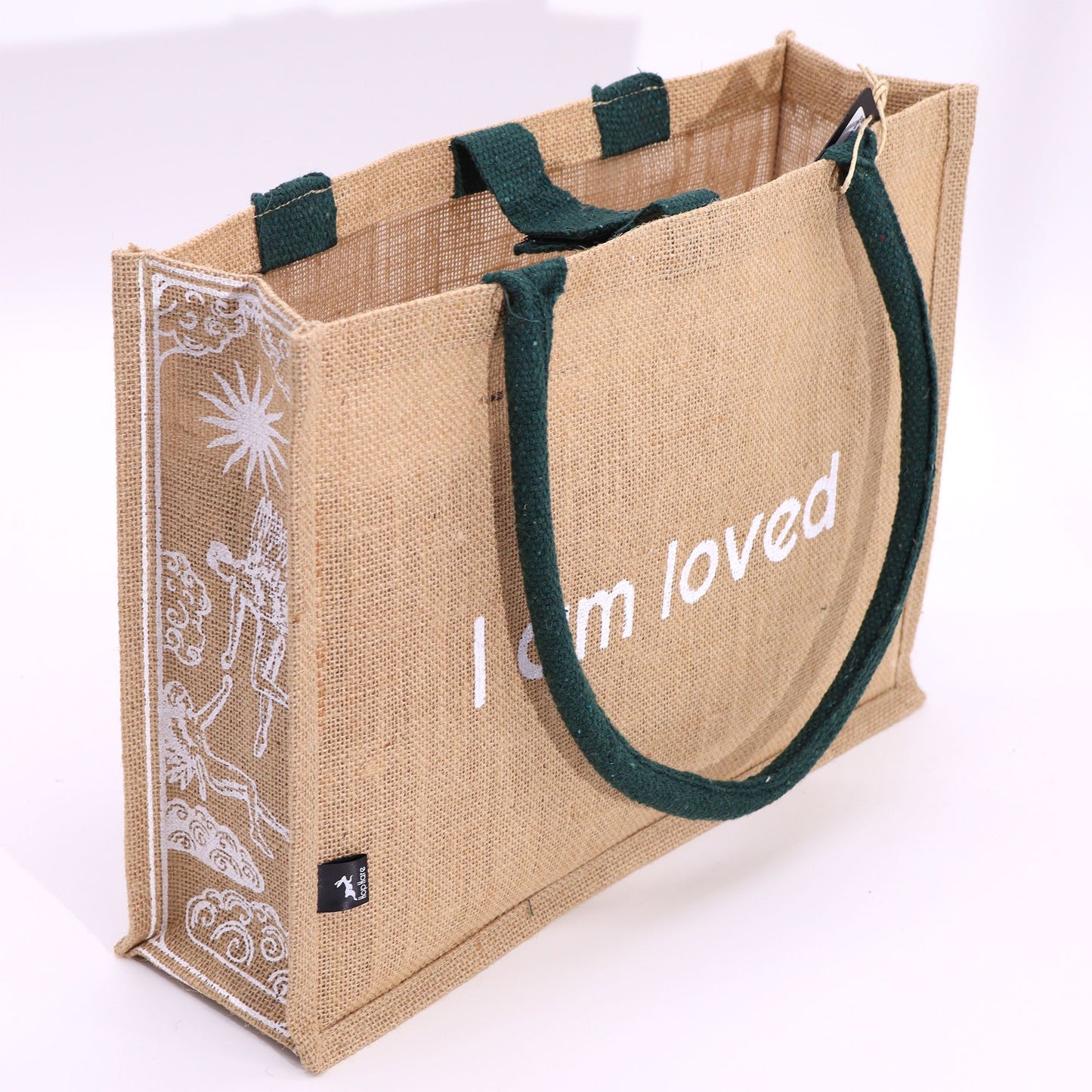 Hop Hare Jute Big Bag - Ich bin geliebt