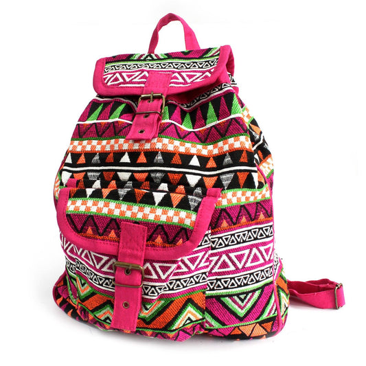 Jacquard-Tasche - Rosa Rucksack