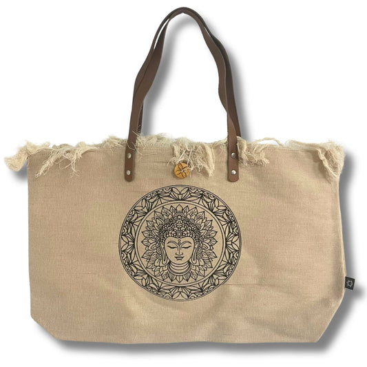 Natürliche Tote Bag mit Ledergriff - Inspiration
