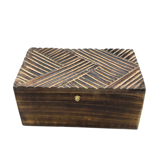 Vintage Deko - Mehrzweckbox - 22x12x10cm - Antike Linien