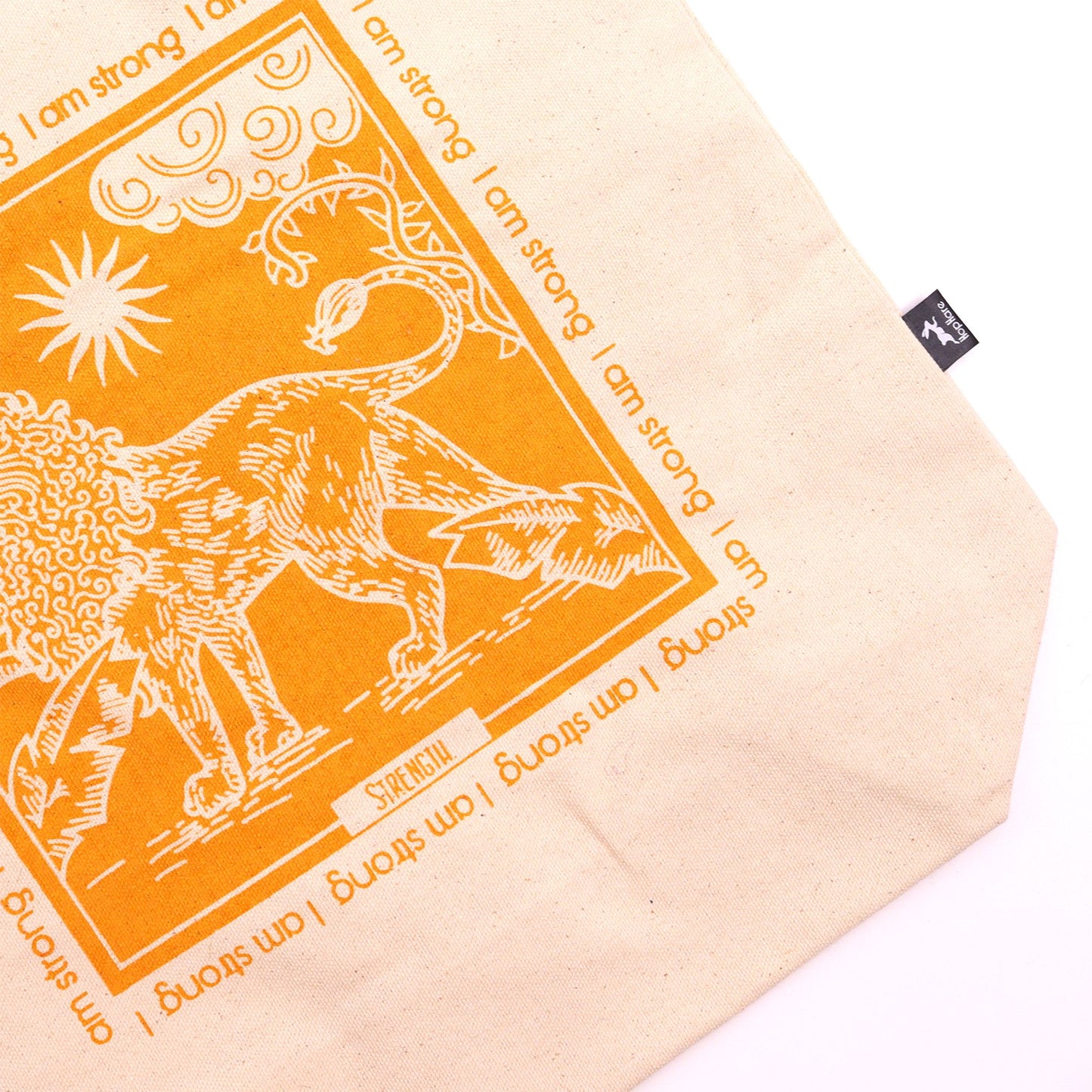 Hop Hare Tote Bag - Ich bin stark - Baumwollcanvas