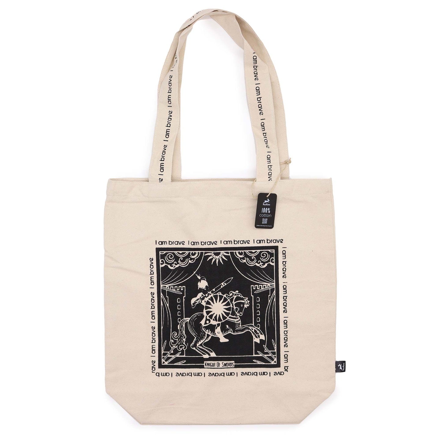 Hop Hare Tote Bag - Ich bin mutig - Baumwollcanvas