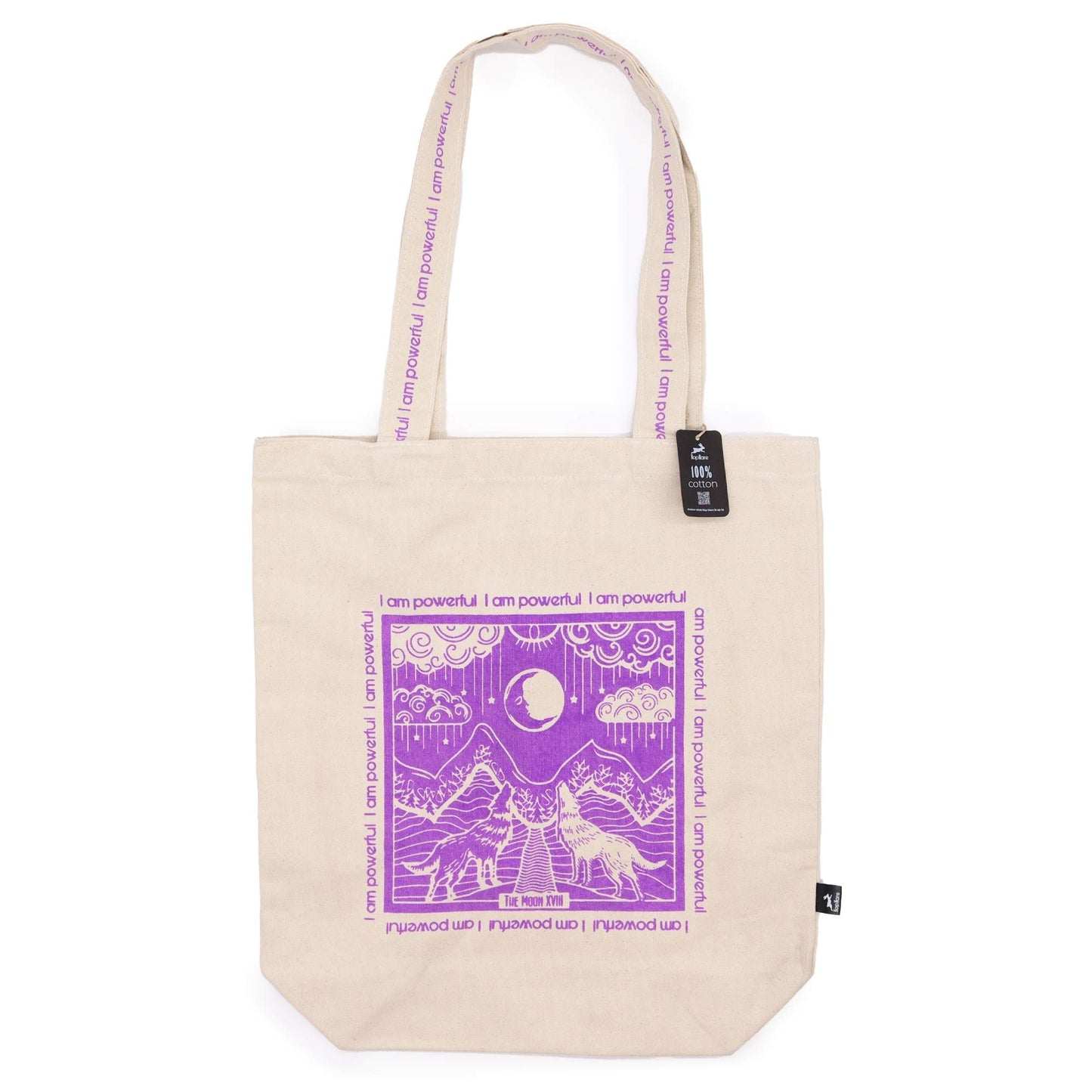 Hop Hare Tote Bag - I am Powerful - Cotton canvas