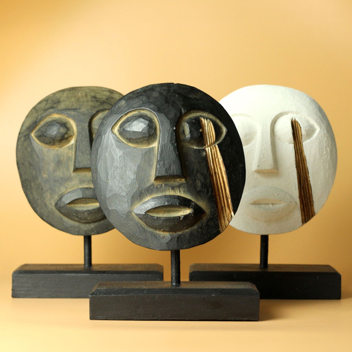 Timor Stammes-Dekomasker - Antik 27x20cm