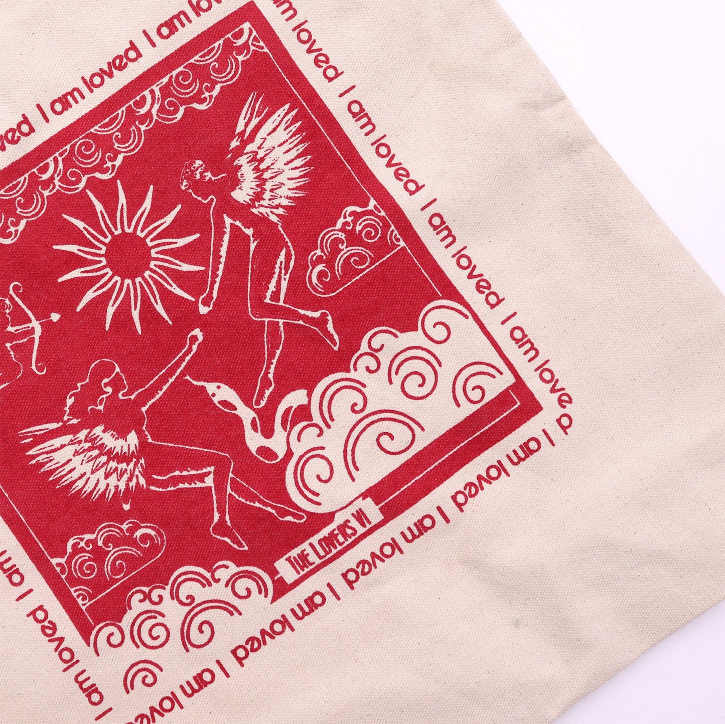 Hop Hare Tote Bag - Ich bin geliebt - Baumwollcanvas