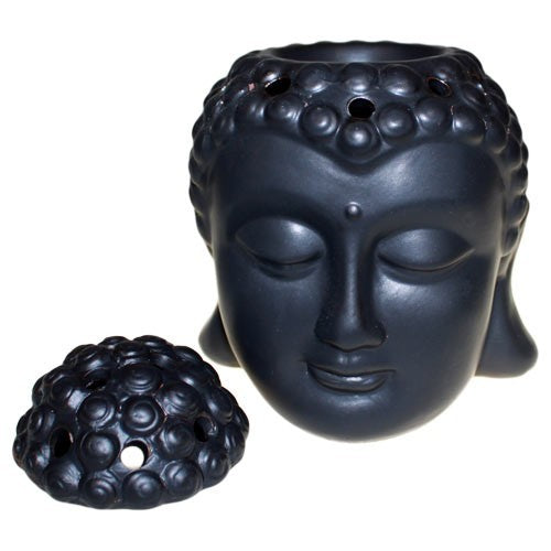 Buddha Head Oil Burner - Black