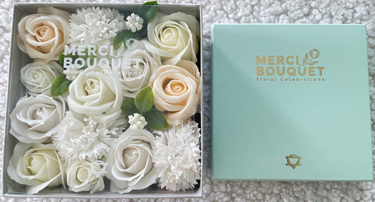 Square Box - Wedding Blessings - White & Ivory